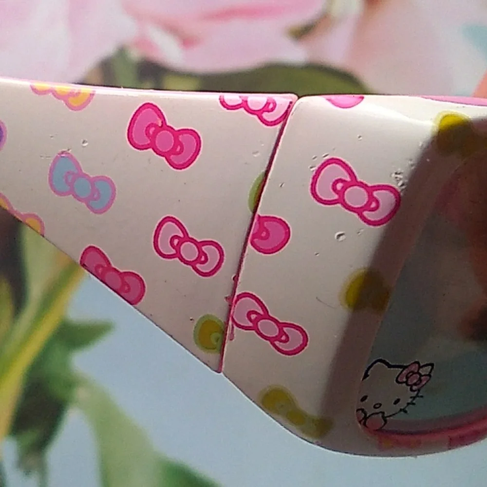 Hello Kitty White & Pink  Logo And Bows Sunglasses